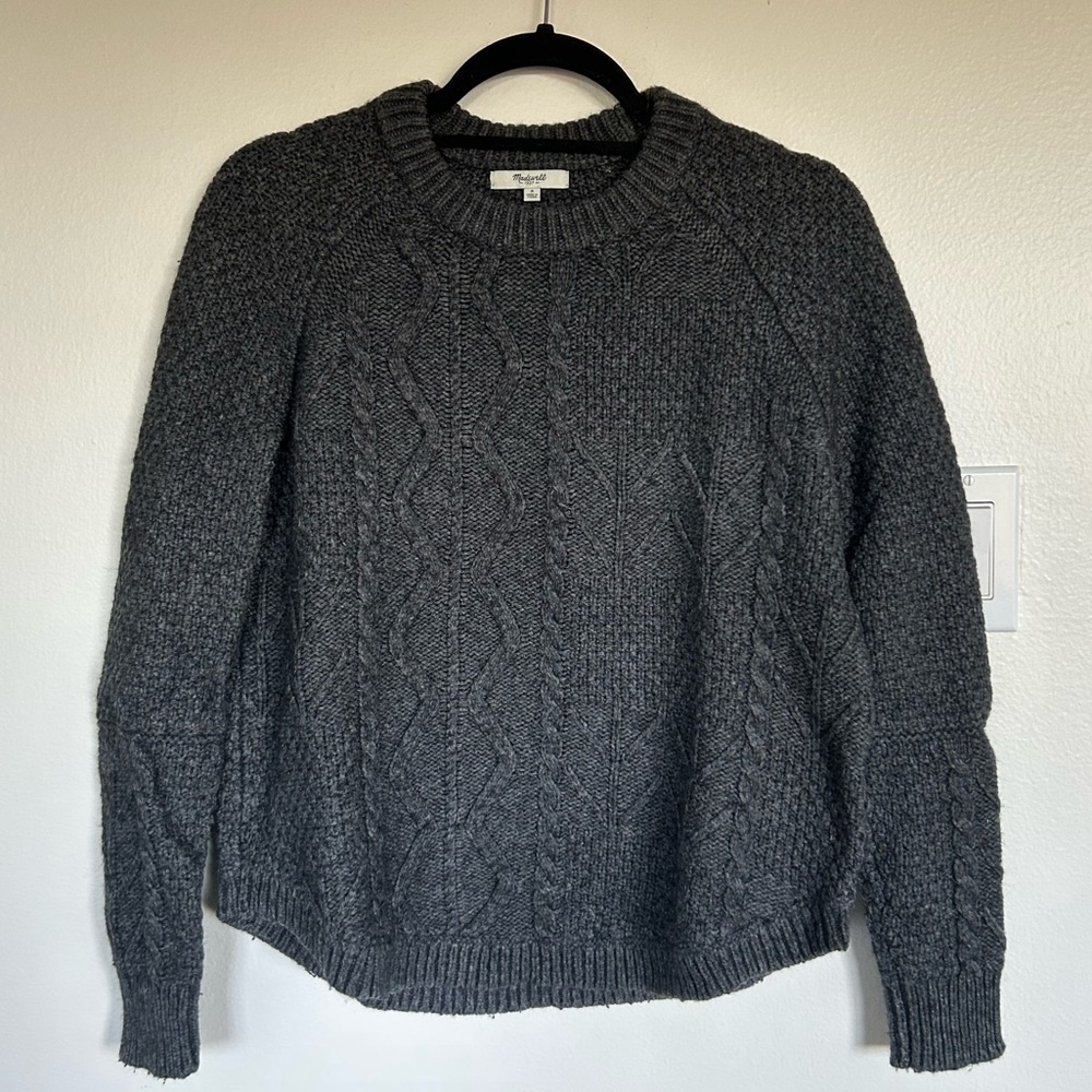 Madewell Women’s S Chunky Knit Crewneck Sweater